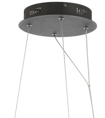 Elsa 24" Adjustable Integrated LED Modern Crystal Pendant - JONATHAN Y